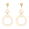 Wholesale Women's Geometric Wooden Threaded Rattan Earrings With Drop Shape And Polishing Treatment