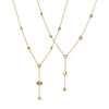 Wholesale Women's Geometric Yshaped Stainless Steel Necklace With Evil Eye And Moon Pendant Featuring Vacuum Real Gold Plating And Oshaped Chain