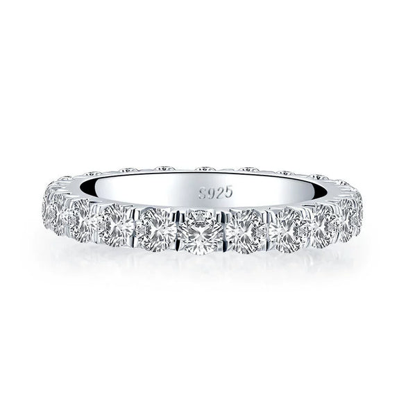 Wholesale Women's Geometric Zircon Diamond Ring In S925 Sterling Silver
