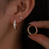 Wholesale Women's Geometric Zircon Earrings With Electroplating