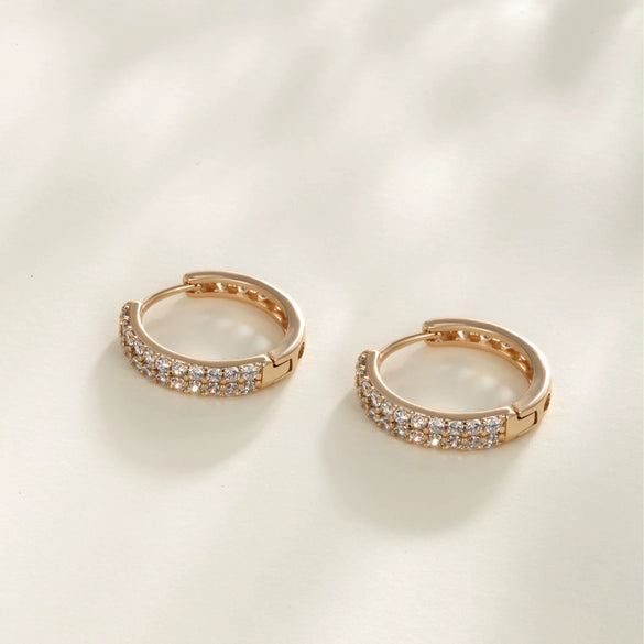 Wholesale Women's Geometric Zircon Earrings With Electroplating