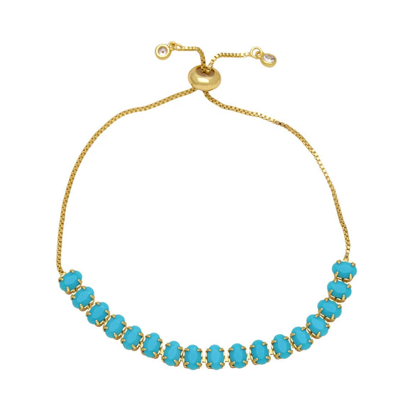 Wholesale Women's Geometric Zircon Inlaid Copper Bracelet
