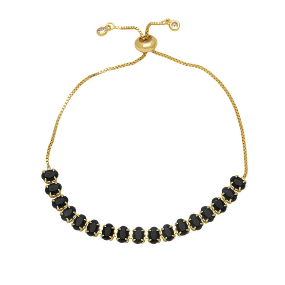 Wholesale Women's Geometric Zircon Inlaid Copper Bracelet
