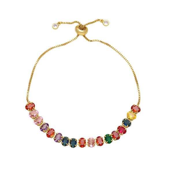 Wholesale Women's Geometric Zircon Inlaid Copper Bracelet