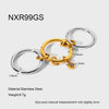 Wholesale Women's Geometric Zircon Inlay Stainless Steel 18K Gold Plated Ring Light Luxury Design Jewelry Accessories