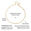 Wholesale Women's Geometric Zircon Necklace In Stainless Steel And Titanium Steel With Pvd Furnace Vacuum Real Gold Plating
