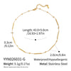 Wholesale Women's Geometric Zircon Necklace In Stainless Steel And Titanium Steel With Pvd Furnace Vacuum Real Gold Plating