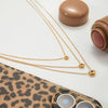 Wholesale Women's Geometric Zircon Pendant Necklace With Stainless Steel O Word Chain Ancient Style Electroplated Design