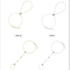 Wholesale Women's Geometric Zircon S925 Silver Chain Bracelet Simple Multilayer Combination Finger Jewelry