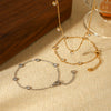 Wholesale Women's Geometric Zircon Stainless Steel Bracelet Fashion Jewelry