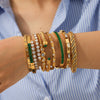 Wholesale Women's Geometric Zircon Stainless Steel Bracelet