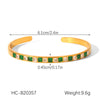 Wholesale Women's Geometric Zircon Stainless Steel Bracelet