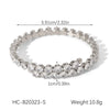 Wholesale Women's Geometric Zircon Stainless Steel Bracelet