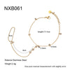 Wholesale Women's Geometric Zircon Stainless Steel 18K Gold Plated Ring And Bracelet Combo