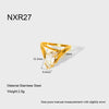 Wholesale Women's Geometric Zircon Stainless Steel 18K Gold Plated Ring