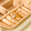 Wholesale Women's Geometric Zircon Stainless Steel 18K Gold Plated Ring