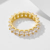Wholesale Women's Geometric Zircon 925 Sterling Silver Diamond Ring Hand Jewelry