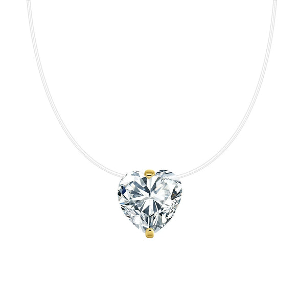 Wholesale Women's Geometric Zircon 925 Sterling Silver Flash O Chain Necklace With Electroplating
