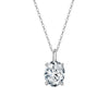 Wholesale Women's Geometric Zircon 925 Sterling Silver Flash O Chain Necklace With Electroplating