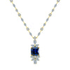 Wholesale Women's Geometric Zircon 925 Sterling Silver Flash O Chain Necklace With Electroplating