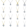 Wholesale Women's Geometric Zircon 925 Sterling Silver Flash O Chain Necklace With Electroplating