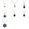 Wholesale Women's Geometric Zircon 925 Sterling Silver Flash O Chain Necklace With Electroplating