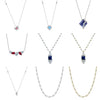 Wholesale Women's Geometric Zircon 925 Sterling Silver Flash O Chain Necklace With Electroplating