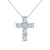 Wholesale Women's Geometric Zircon 925 Sterling Silver Flash O Chain Necklace With Electroplating