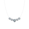 Wholesale Women's Geometric Zircon 925 Sterling Silver Flash O Chain Necklace With Electroplating