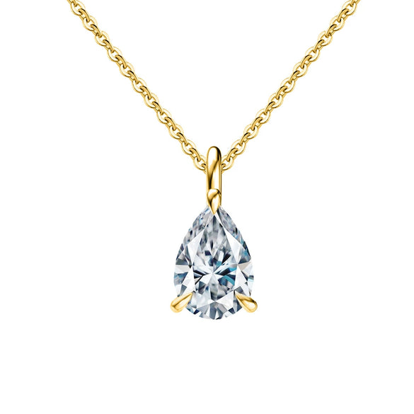 Wholesale Women's Geometric Zircon 925 Sterling Silver Flash O Chain Necklace With Electroplating