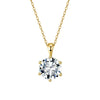 Wholesale Women's Geometric Zircon 925 Sterling Silver Flash O Chain Necklace With Electroplating