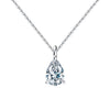 Wholesale Women's Geometric Zircon 925 Sterling Silver Flash O Chain Necklace With Electroplating