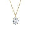 Wholesale Women's Geometric Zircon 925 Sterling Silver Flash O Chain Necklace With Electroplating