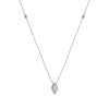 Wholesale Women's Geometric Zircon 925 Sterling Silver Flash O Chain Necklace With Electroplating