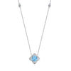 Wholesale Women's Geometric Zircon 925 Sterling Silver Flash O Chain Necklace With Electroplating