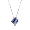Wholesale Women's Geometric Zircon 925 Sterling Silver Flash O Chain Necklace With Electroplating