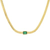 Wholesale Women's Geometric Zircon Titanium Steel Snake Bone Chain Necklace With 18K Real Gold Electroplating