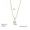 Wholesale Women's Geometric Zircon Water Drop Necklace With Real Gold Plating In The Furnace And String Of Pearls Chain Light Luxury Style