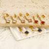 Wholesale Women's Geometric Zirconia Inlaid Titanium Steel Earrings Casual Style