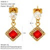 Wholesale Women's Geometric Zirconia Inlaid Titanium Steel Earrings Casual Style