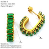 Wholesale Women's Geometric Zirconia Inlaid Titanium Steel Earrings With Personal Style