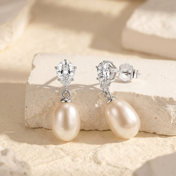 Wholesale Women's Geometric Zirconia 925 Silver Earrings