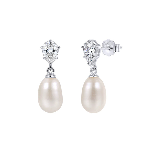 Wholesale Women's Geometric Zirconia 925 Silver Earrings