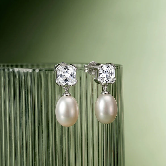 Wholesale Women's Geometric Zirconia 925 Silver Earrings