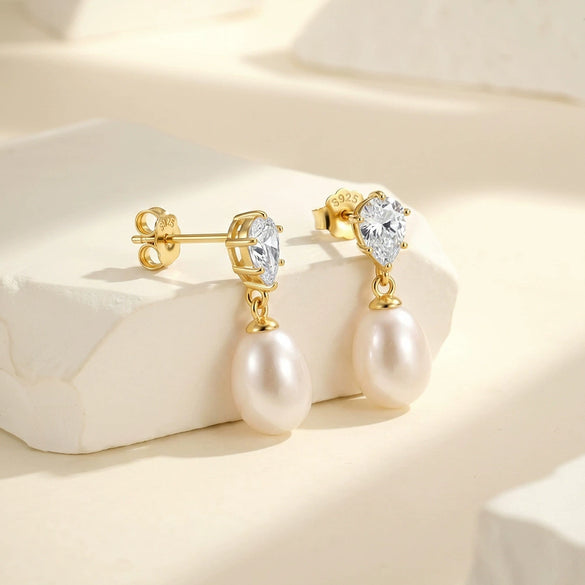 Wholesale Women's Geometric Zirconia 925 Silver Earrings