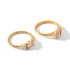 Wholesale Women's Geometric Zirconia Stainless Steel Ring