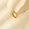 Wholesale Women's Geometric Zirconiastudded Dshaped Stainless Steel 18K Gold Plated Stackable Ring