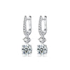 Wholesale Women's Geometric Zirconset 925 Sterling Silver Earrings Light Luxury Style