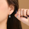 Wholesale Women's Geometric Zirconset 925 Sterling Silver Earrings Light Luxury Style