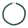 Wholesale Women's Glass Beaded Necklace With Geometric Style And Baking Paint Process And Ball Chain And Ingot Buckle Clasp